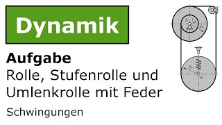 ⚙️ Bindungsgleichungen von Rolle Stufenrolle und Feder Technische Mechanik Dynamik Schwingungen [upl. by Jerz]