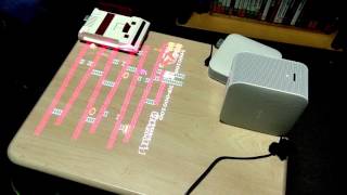 ソニーのプロジェクター LSPXP1 使ってみた机 SONY PROJECTOR LSPXP1 TEST PLAYTABLE [upl. by Benedetto]