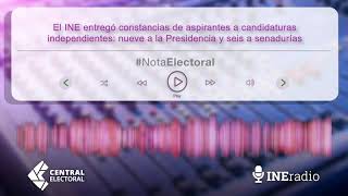 El INE entregó constancias de aspirantes a candidaturas independientes a Presidencia y senadurías [upl. by Trebleda]