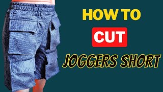 HOW TO CUT JOGGERS ¦ 6 pocket joggers short joggers pant [upl. by Sherill]