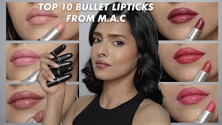 Top 10 Bullet Lipsticks from MAC [upl. by Ingram115]