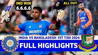 India Vs Bangladesh 1st T20 2024 Full Highlights  IND VS BAN [upl. by Llacam407]