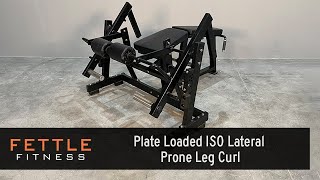 23432  Fettle Fitness Plate Loaded ISO Lateral Prone Leg Curl [upl. by Cirdes821]