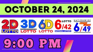 Lotto Result October 24 2024  PCSO Lotto Result Today [upl. by Bosson]