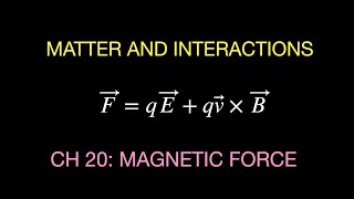 Matter and Interactions Chapter 20 Magnetic Force  Summary [upl. by Ybhsa]