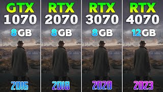 GTX 1070 vs RTX 2070 vs RTX 3070 vs RTX 4070  Test in 8 Games [upl. by Rutter]