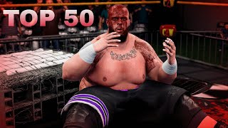 Top 50 Wrestling Deathmatch Extreme Moments  WWE 2K23 [upl. by Tarazi142]