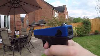 Cyma CM030 Electric Airsoft BB Pistol 90 pellet full auto discharge [upl. by Dleifxam]