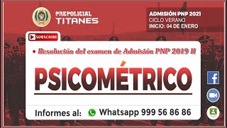 Psicométrico EXAMEN PNP 2019 II [upl. by Safire472]