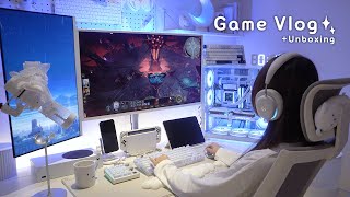 Game Vlog🎮  게임하기 위해 돈버는 20대 자취일상🌙✧。  Fifine 마이크암 Pebble V3스피커 언박싱 [upl. by Hands]