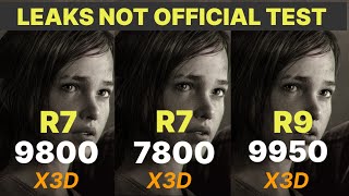 9800X3D VS 7800X3D İ9 14900K VS R9 9950X VS R9 7950X GAMİNG Test leaks [upl. by Inram]