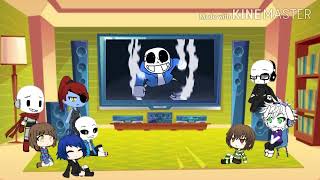 Undertale Reacts Sans Vs Jevil Reuploaded [upl. by Yarazed697]