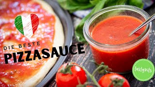 BESTE Pizzasauce  original italienisches Rezept aus 4 Zutaten 🍕🇮🇹 [upl. by Neale]