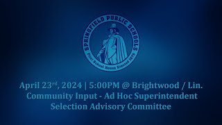 Community Meeting at BrightwoodLincoln 4232024 [upl. by Chung]