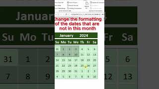 Dynamic Calendar in Excel shorts excel SantechGadgets [upl. by Feinberg827]