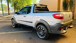 FIAT PICKUP STRADA WORKING 14 FIRE 20132014 CALÇO NA SUSPENSÃO RODAS 15 E PNEUS XBRI EP 218 [upl. by Airalednac409]