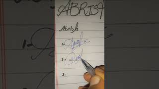 Abrish name signatures in new styleSUBSCRIBE FOR MORE VIDEOS StyleSignatures2455 [upl. by Aisatana]