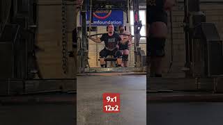 22540green 9x1 deadlift 205120 12x2 squat [upl. by Eejan582]