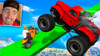 ÉPICO BMX vs MONSTER TRUCK  empinei e FUGI GTA 5 Online [upl. by Kauppi]