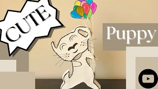 How to make Cute puppy dog 🐩with plaster of paris  plaster paris artyoutube [upl. by Hoover723]