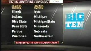 Big Ten Conference New Logo Legends and Leaders Divisions [upl. by Frierson]