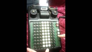 Antique burroughs portable adding machine [upl. by Crabb]