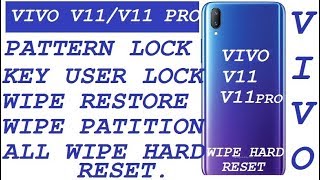 VIVO V11V11 PRO 2019 PATTERN LOCK  WIPE DATA  WIPE CACHE PARTITION  WIPE HARD RESET [upl. by Areht]