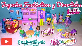 Muñecas Enchantimals y Polly Pocket se divierten con amigas  Juguetes Fantásticos y Divertidos [upl. by Farand]