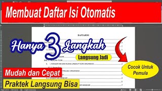 Cara membuat daftar isi Otomatishanya 3 langkah langsung jadi [upl. by Revkah63]