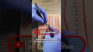 Simple interrupted suture technique Part 3 🥰 tutorial medstudent medicine doctor medical fyp [upl. by Hna267]