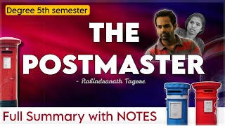 The Postmaster by Rabindranath Tagore English Summary in Telugu  Degree 5th sem english lessons [upl. by Livy]