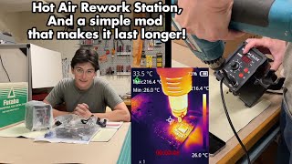 Newacalox 858D Hot Air Rework Station Review Thermal tests and a heatsink mod A useful cheap tool [upl. by Joana]