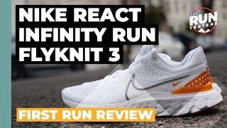 Nike React Infinity Run Flyknit 3 First Run Review still a great daily running shoe [upl. by Elfreda]