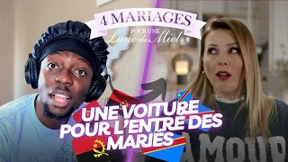 ILS ENTRENT AVEC UNE VOITURE DANS LA SALE AU MARIAGE  4 Mariages Pour Une Lune De Miel reaction [upl. by Aniroc]