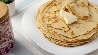 How to Make Blinis Russian Blinis Recipe  Super thin Russian pancakes blinis [upl. by Oirevas]