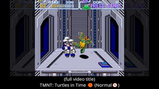 Michelangelo NORMALno death 🔞wrong floor 🟠 Teenage Mutant Ninja Turtles Turtles in Time [upl. by Kcerb626]