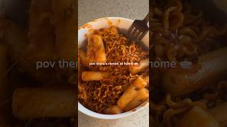 ramen  tteokbokki AT HOME🍜 shorts ramen ramennoodles cooking cookwithme mealsonabudget [upl. by Kei]