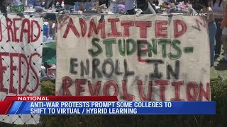 Antiwar protests prompt some colleges to shift to virtualhybrid learning [upl. by Sabba79]