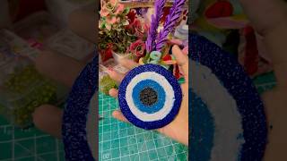 Wall hanging craft 🧿 diy craftideas wallhangingcraft [upl. by Gothard522]