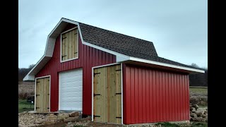 Gambrel Shed with lean to [upl. by Etteuqal269]