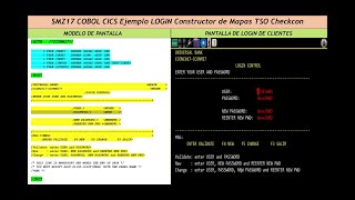 SMZ17 COBOL CICS Ejemplo LOGIN Constructor de Mapas TSO Checkcon [upl. by Quintina]