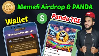 Memefi Airdrop new updates Panda Airdrop New updates WCoins claim  Memefi Sui network wallet [upl. by Washington]