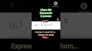 express in usual form💁‍♂️  exponents and powers 📝 class 8 maths [upl. by Inaflahk679]