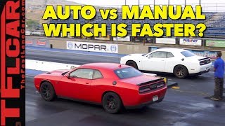 Whats Faster an Automatic or Manual Hellcat Watch This Drag Race to Find Out [upl. by Leaper]