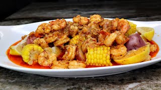 THE BEST SHRIMP BOIL IVE EVER MADE Shrimp Boil Recipe [upl. by Louis]