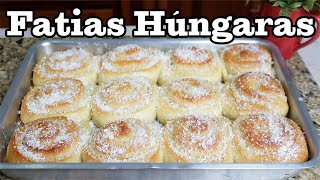 FATIAS HÚNGARAS MACIA E FOFINHA  RECEITA SIMPLES E FÁCIL DE FAZER  PÃO DE COCO HÚNGARO [upl. by Finzer]