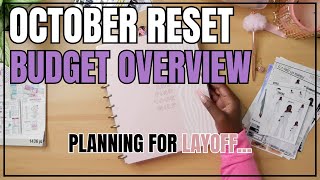 OCTOBER RESET  MONTHLY BUDGET OVERVIEW  PLANNING FOR LAYOFF [upl. by Milda]