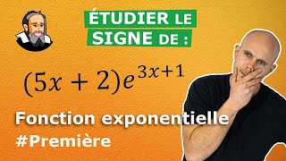 ÉTUDE de SIGNE avec EXPONENTIELLE  Exercice Corrigé  Première [upl. by Llenil]