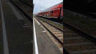 Deutsche Bahn 🚆 Bahnhof Kaufering Bayern Allgäu Doppelstockwagen mit Baureihe 111 München  Buchloe [upl. by Atiuqat]