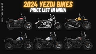 2024 Yezdi Bikes Price List in India [upl. by Grosz]